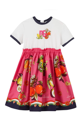 Citrus Print T-Shirt Dress